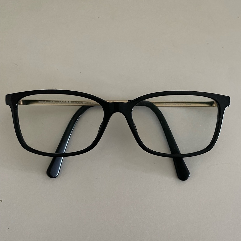 Michael Kors black and gold eyeglass frames